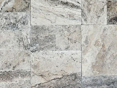 Closeup of marble pavers installed by a Palm Beach County pavers company